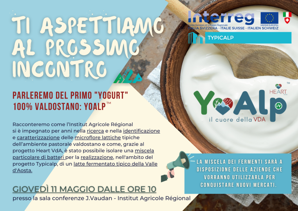 YoAlp™ lo "yogurt" 100%madeinvda, evento Typicalp Institut Agricole Régional Aosta