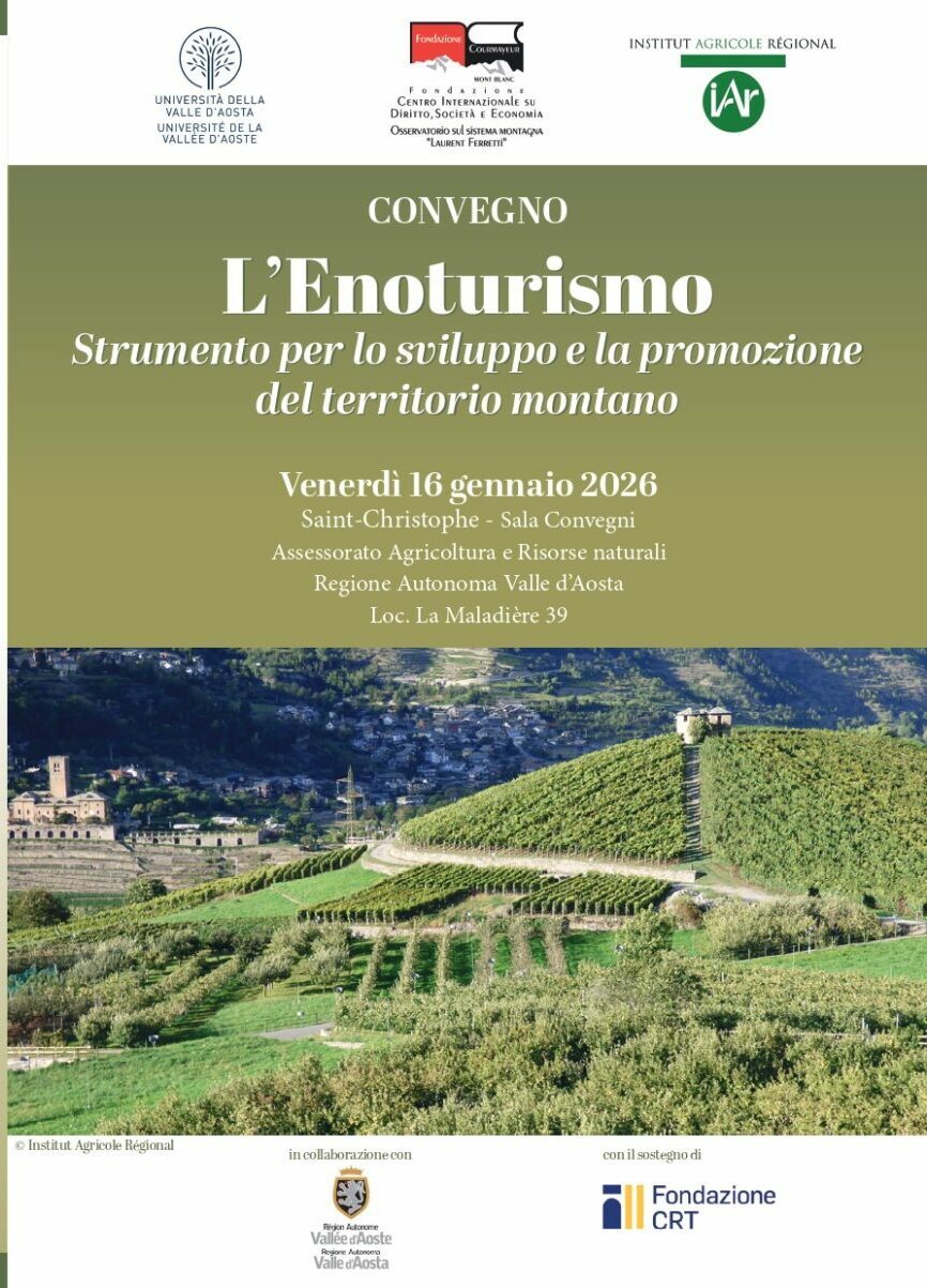 Enoturismo e montagna: a Saint‑Christophe un convegno per promuovere il territorio valdostano