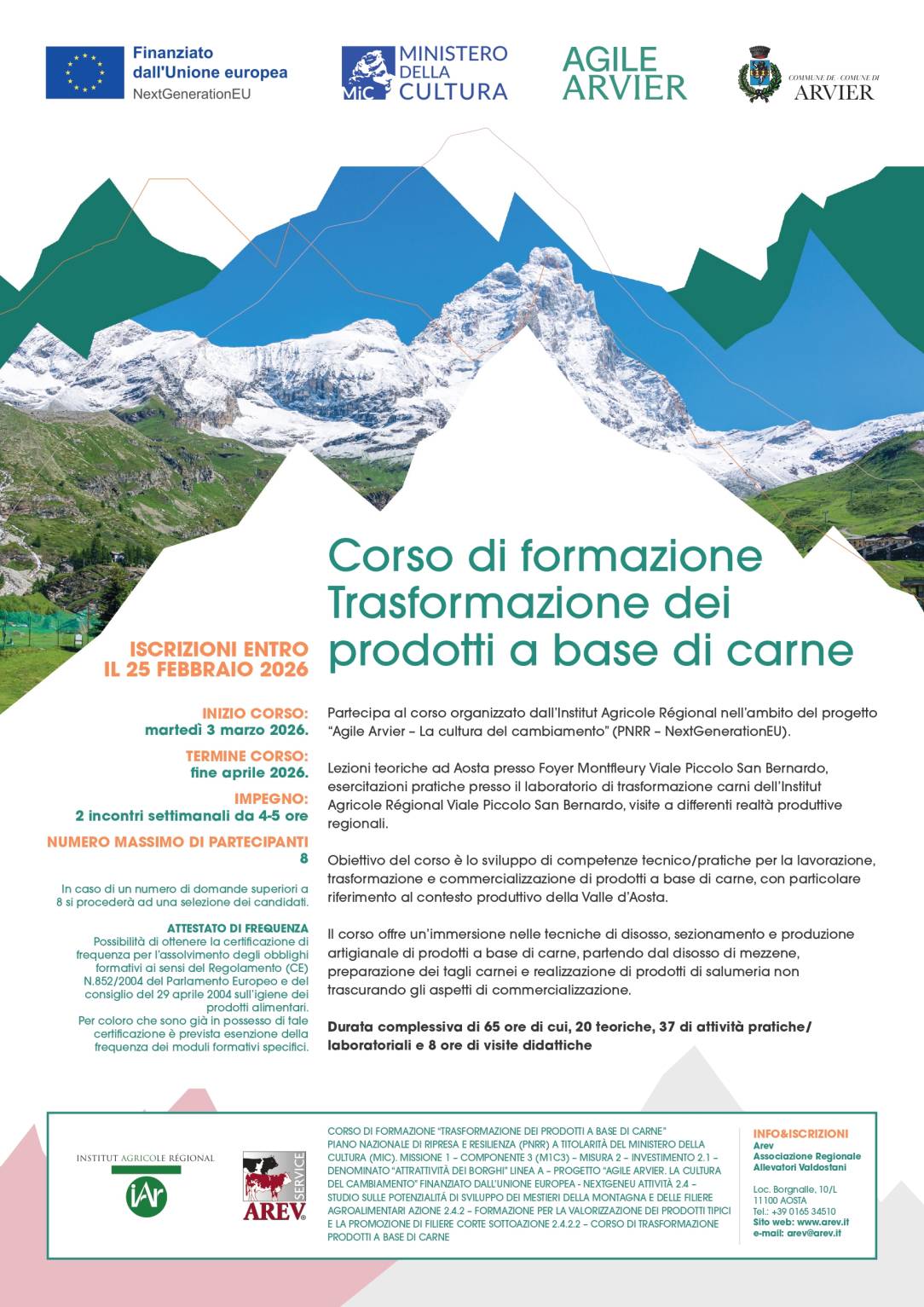 Corso di trasformazione di prodotti a base di carne